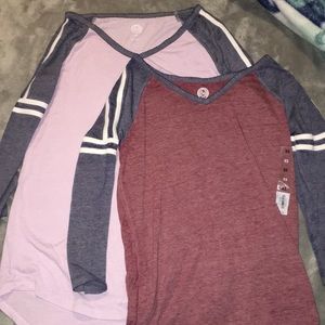 two baseball tees